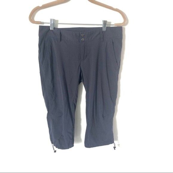 COLUMBIA pants womens dark grey omi-shield crop pants size 8 - Picture 1 of 4